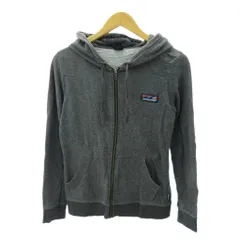 パタゴニア Patagonia ジップアップ パーカー フーディ ロゴ 刺繍 長袖 XS グレー 0826