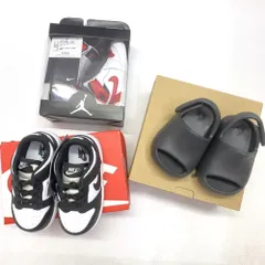 03wm16904【箱/タグ付き美品】ベビーシューズ3足まとめ NIKE ナイキ DUNK LOW 12cm / JORDAN 10cm / adidas アディダス サンダル 12cm ファーストシューズ