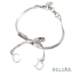Christian Dior ディオール ブレスレット ブレス リボン CDロゴ シルバーカラー アクセサリー レディース M1688
