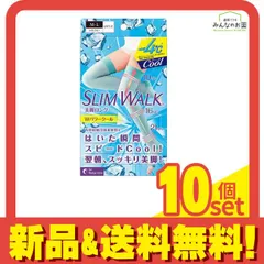 スリムウォーク 美脚ロング Wパワークール ひざ上丈 1足入 (M-Lサイズ) 10個セット まとめ売り