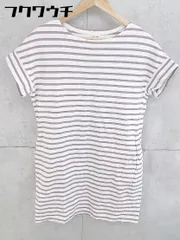 ◇ ORCIVAL オーシバル ボーダー 半袖 ミニ ワンピース サイズF ホワイト グレー レディース 【中古】 【1102040010748】のサムネイル