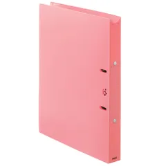 （まとめ買い）プラス たすけあシリーズ 利用者カルテ リングファイル 2リング(背幅33mm) A4縦 ピンク FL-808RF 【3冊セット】