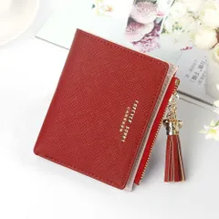 ☆ レッド ☆ 財布 レディース 二つ折り pmy0082 二つ折り財布 レディース 財布 二つ折り 折財布 サイフ 小さい コンパクト カード入れ 窓付きポケット ID 身分証 免許証 おしゃれ シンプル 大人 かわいい 可愛い 上品 きれいめ