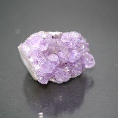 天然石 フラワーアメジスト スライス 原石 2つのお花 台座付き⭐️3006