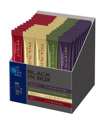 【在庫セール】スティックコーヒー 】【 【 プチギフト 50本 】【 産地アソート ブラックコーヒー ブラックインボックス 詰め合わせ ちょっと贅沢な珈琲店 】【ブラジル・ブレンド、モカ・ブレンド各15本、コロンビア・ブレンド、キリマンジャロ・ブレンド各10本
