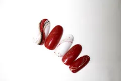 現品！ロングラウンド  【ネイルチップ7】 お正月ネイル・水引アートネイル