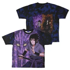 【新品・公式】NARUTO-ナルト- 疾風伝 Lサイズ 描き下ろし うちはサスケ 両面フルグラフィックTシャツ/ 公式グッズ colleize コレイズのサムネイル