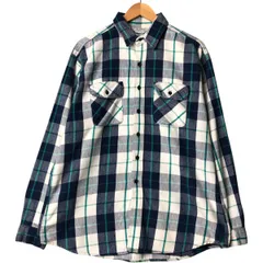 古着 70~80年代 ファイブブラザー FIVEBROTHER 長袖 ヘビーネルチェックシャツ USA製 メンズXL相当 ヴィンテージ/eaa574621