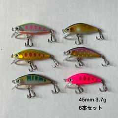 6本セット アムズデザイン アイマ イッセン (ima issen)風 45S トラウト ルアー ミノー