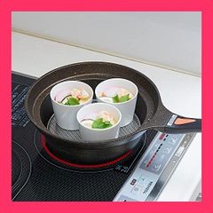 【スタッフおすすめ！】アイメディア 蒸しプレート 蒸し器 鍋型フライパン専用 蒸し皿 ステンレス鋼 18cm 多機能 蒸し料理 蒸し台 キッチン用品 調理用品 調理器具