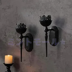 アイアン壁飾り 壁掛け 燭台 ビンテージ アイアン壁飾り 壁掛け 燭台 ビンテージ