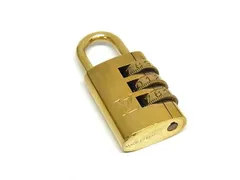 ■美品■ LOUIS VUITTON ルイヴィトン ダイヤルロック式 カデナ 南京錠 パドロック 鍵 チャーム ゴールド系 DB2612