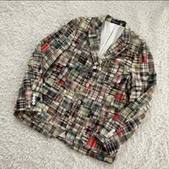 名作！ポロラルフローレン パッチワーク マドラスチェック ジャケット　サイズ42R