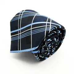 ポロクラブ ブランド ネクタイ チェック柄 格子柄 PO メンズ ネイビー POLO CLUB 【中古】