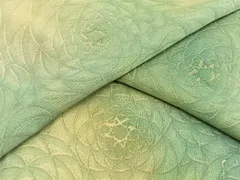 平和屋着物▽上質な小紋　単衣　花尽くし　正絹　逸品　AAAV2609fy