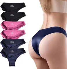 CM Tech ショーツ レディース 6枚組 ブラジリアンカット シームレス 可愛い バック ビキニ セクシー 下着 高通気性 伸縮性 パンツ 消臭 抗菌 女性用 コットン 蒸れない 締め付けない パンティー 美尻効果( F Style,  M)