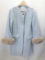 ◇ nano universe ナノ ユニバース 長袖 コート サイズ38 ライトブルー系 レディース E  【1406050051723】