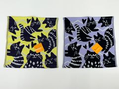 3重ガーゼのハンカチ 2枚セット 猫 ハート
