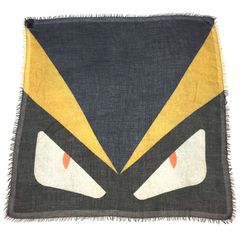 FENDI フェンディ ストール ショール バグズモンスター カシミヤ シルク aq11647