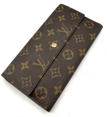 【鑑定済み】正規品 難あり ルイヴィトン LOUIS VUITTON M61217  ポルトフォイユ・インターナショナル LV  三つ折り長財布