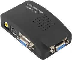 COOLEAD SD VGA S-video RCA to ビデオコンバーター アナログ変換器 音像入出力対応 変換アダプタ DVR DVD CCTVカメラ S端子ケーブル付き