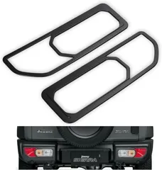 Kanoan スズキ ジムニー シエラ ノマド 用 テールランプカバー ガーニッシュ グリル テールライト フレーム カスタム パーツ 外装 汎用品 社外品(ブラック)