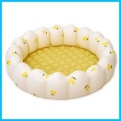 【新着商品】プール 小さい 赤ちゃん 100×25cm ぽこぽこプール 底エアクッション付き ベランダOK 水遊び (ケラッタ) 子供 (b. レモン)