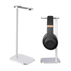 【特価】AIYUJIWU ヘッドホン スタンド ヘッドホン ホルダー ヘッドフォン ハンガー ヘッドセット かけ イヤホン スタンド 2022最新 アルミ合金製 テーブル 収納 組み立て簡単 軽量 おしゃれ 滑り止め 安定性 幅広く対応性 (シルバー)