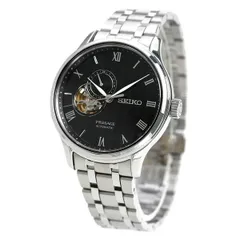 セイコー SEIKO 腕時計 メンズ SARY095 セイコー メカニカル プレザージュ ベーシックライン 41mm BASIC LINE 41mm 自動巻き（4R39/手巻き付） ホワイトxブラック アナログ表示