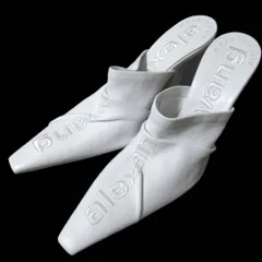 新品未使用Alexander wANG シルバークリアストラップミュール ヒール アミアミ AmiAmi サンダル ミュール ビジュー付き クリアヒール