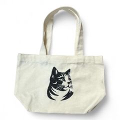 トラ猫の刺繍トートバッグ（小）