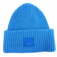 アクネ ストゥディオズ Acne Studios Pansy Face ロゴ ビーニー ニット帽 ウール 水色 ライトブルー ONE SIZE 56cm ■SM3のサムネイル