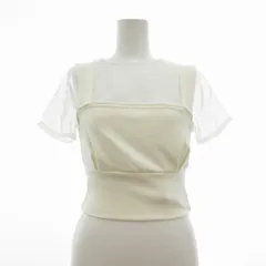 スナイデル SNIDEL タグ付き ビスチェトップス ブラウス シースルー シアー キャップスリーブ F 白 ホワイト /TN 1017 ■MG