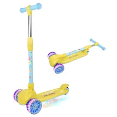 【数量限定】キックボード キックスクーター キックスケーター 子供用 3輪 足踏み式 折り畳み式 光るLEDホイール 後輪ブレーキ スポーツ おもちゃ SOHAPI 安全設計 3-11歳に向け 4階段調節可能 持ち運び便利 誕生日 クリスマス プレゼント ギフのサムネイル