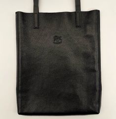 美品】イルビゾンテ トートバッグ レザー 肩掛け A4可 ブラック ロゴ型