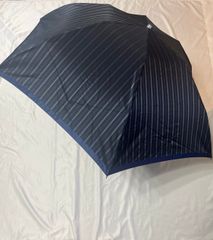 【224244】Yves Saint Laurent イヴサンローラン 折りたたみ傘 雨傘 紳士 メンズ 手開き ネイビーのサムネイル