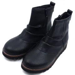 maschietta マスチェッタ ショートブーツ ブラック カジュアルブーツ ルーズ ギャザー 内ファスナー コンフォート 幅広設計 4E EEEE 防水 軽量 防滑 厚底 靴 レディース