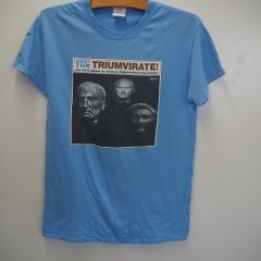 (アメリカ古着)MEET THE TRIUMVIRATE Tシャツ ブルー Sサイズ