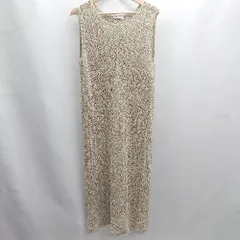 ◇ ⊂ NEUNA ヌナ メッシュ ノースリーブ ロング ワンピース サイズF サンドベージュ レディース E  【1503060017548】