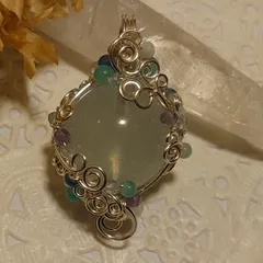 大玉１６ｍｍ　透明で綺麗な水色のアクアマリン　ペンダント