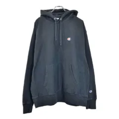 Champion チャンピオン REVERSE WEAVE リバースウィーブ スウェット パーカー ブラック(メンズ XL)中古 古着 V4752のサムネイル