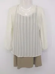 ◇ Girly Doll ガーリードール ワンピース ブラウス アンサンブル オフホワイト ベージュ系 レディース E  【1302160025299】のサムネイル