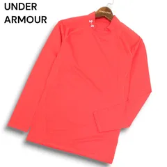 UNDER ARMOUR アンダーアーマー ロゴ★ HEATGEAR 長袖 モックネック コンプレッション インナー シャツ Sz.LG メンズ