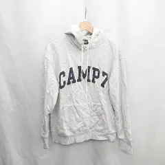 ◇ ⊇ CAMP7 キャンプ7 長袖 パーカー サイズM グレー メンズ E  【1411210004297】