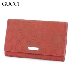 【良品】GUCCI・グッチ・長財布・ガマ口・GGキャンバス・ブラウン　ケース付 GUCCI グッチ 長財布 がま口 ファスナー付き 財布 レディース GG