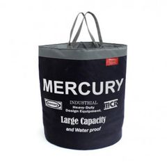 廃盤MERCURYマーキュリー☆スクエアダストビンブリキ製ゴミ箱☆ブルー