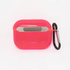 AirPods1 第1世代 AirPods2 第2世代 AirPods Pro ケース ネオン 蛍光色 透明 クリア TPU 保護ケース ソフトケース カラビナ付き 落下防止 傷防止 シンプル おでかけ アウトドア イヤホン アクセサリー / Gene ネオン