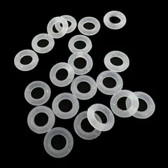 T-283 シリコンリング 20個セット【8mm】クリアー 半透明 スペーサー Oリング オーリング ストーンクッション ビーズクッション 天然石 パワーストーン ビーズ 保護 擦れ防止 キズ防止 すべり止め ハンドメイド アクセサリーパーツ