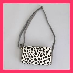 美品】PECHINCHER レオパードフロッキー ウォレット ショルダーバッグ 