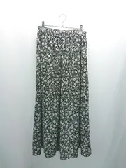 ◇ GLOBALWORK グローバルワーク ウエストゴム 花柄 ガーリー ワイド パンツ サイズＭ ブラック レディース E  【1308160031209】のサムネイル